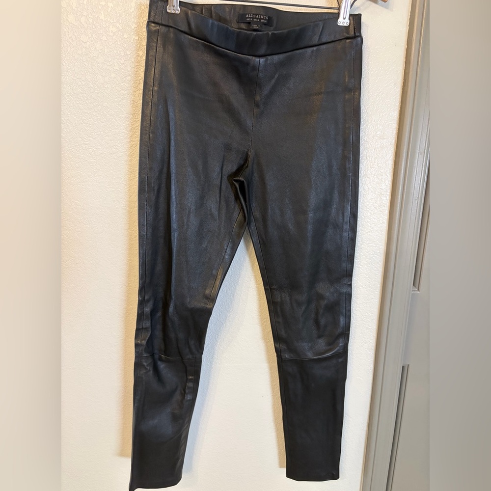 All Saints skinny leather pants